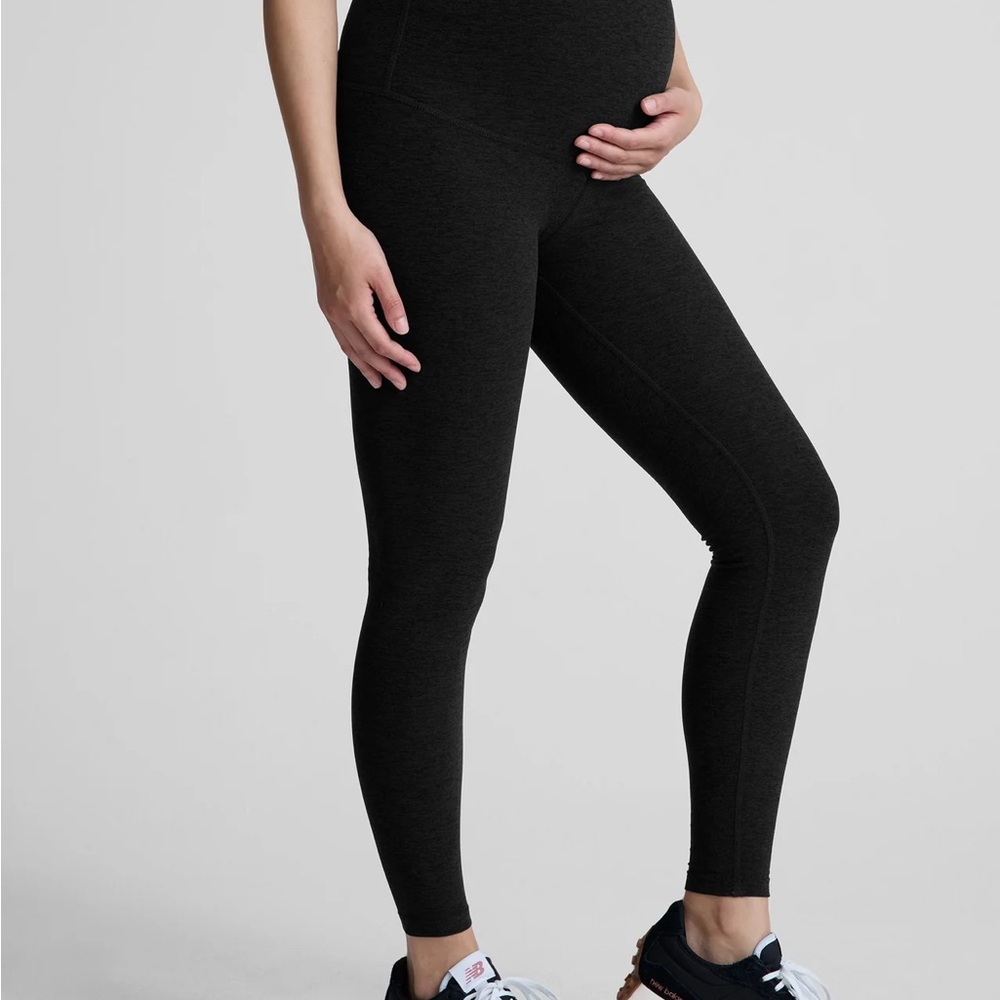Beyond Yoga Maternity High-Waist Black Leggings